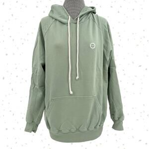 Big Bud Press Sage Pullover Hoodie Light Green Basic Daily Fit Unisex Top Size L